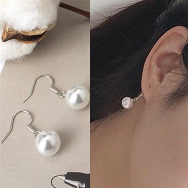 Bông tai hạt châu đơn giản dễ thương