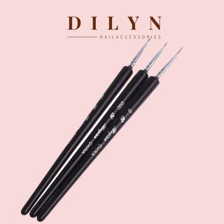 Phụ KIện Nail - Set 3 Cọ Râu Vẽ Trang Trí Móng