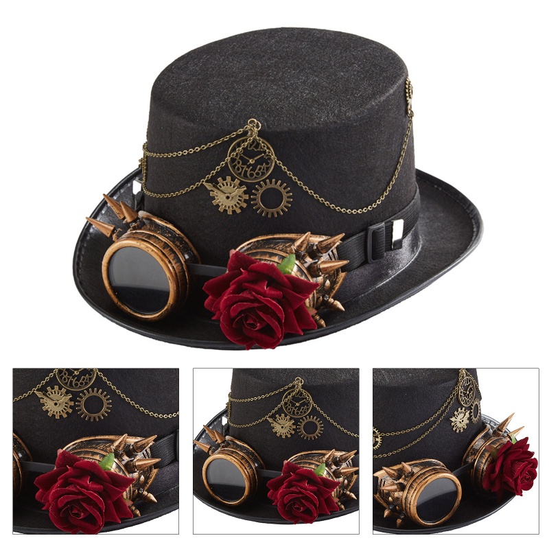 Mũ Đội Đầu Kèm Kính Bảo Hộ Phong Cách Steampunk Bowling