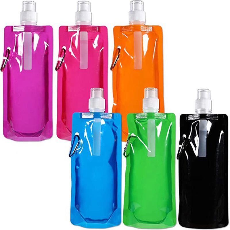 Túi Đựng Nước Có Kẹp Gắn Bình Nước Thể Thao 480ml Màu Sắc Ngẫu Nhiên