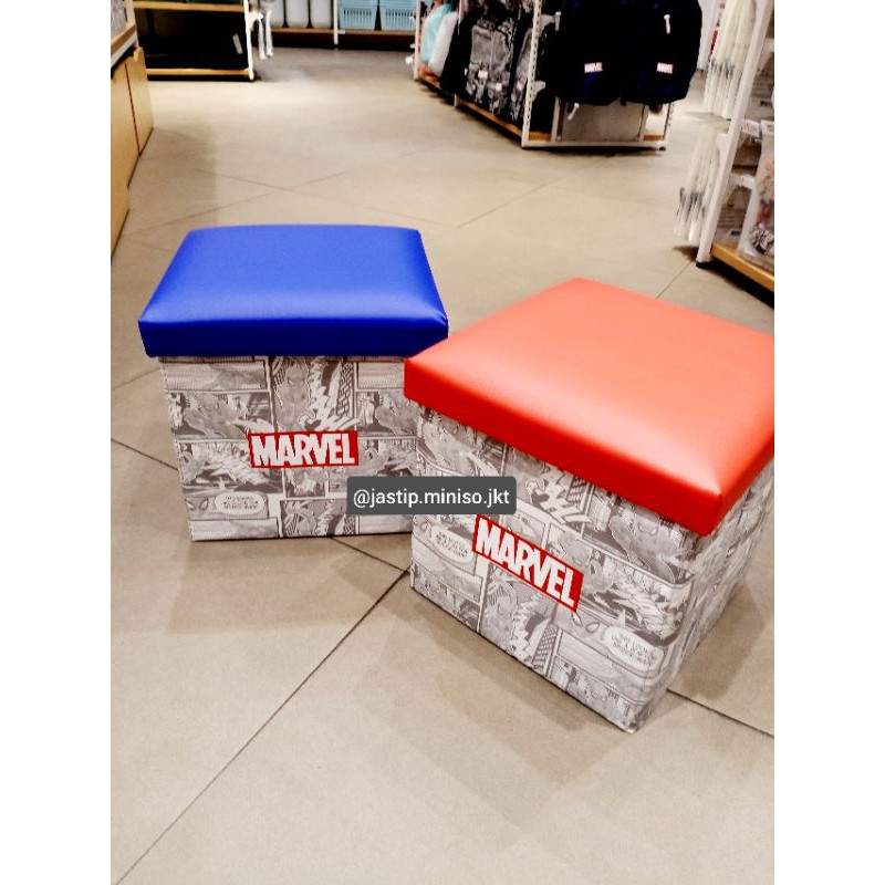 Miniso Ghế Đẩu Mini Đựng Đồ Họa Tiết Marvel (Sz. 29x29 X 29cm)