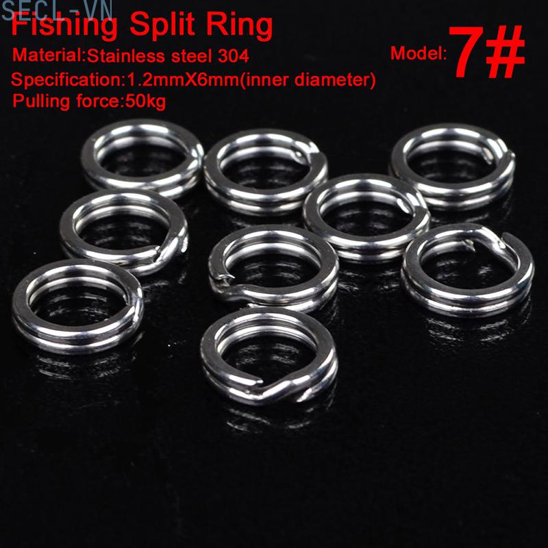 Fishing Split Ring Silver 100pcs Double Loop Snap Swivel Stainless Steel