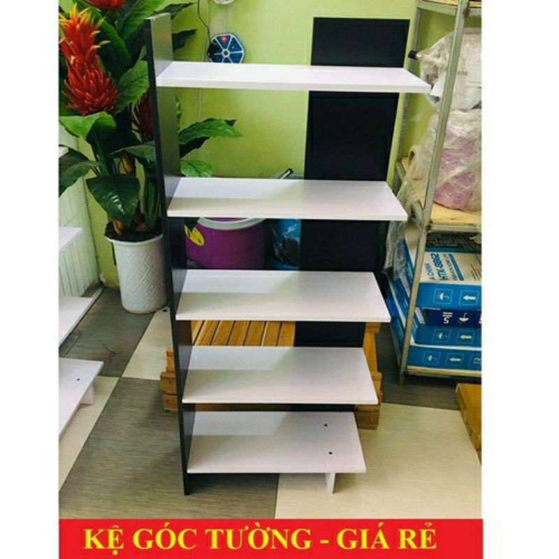 KỆ ĐỂ ĐỒ GÓC TƯỜNG ĐA NĂNG - KỆ GÓC GỖ 5 TẦNG