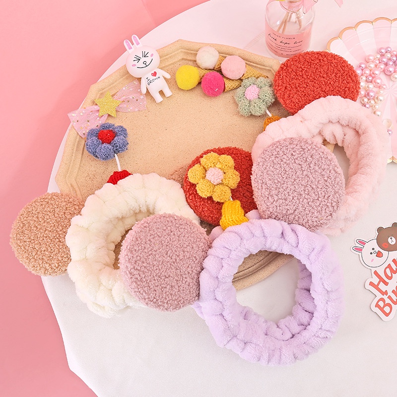 Băng đô SeaGloca bằng vải lông nhung hình hoạt hình đáng yêu