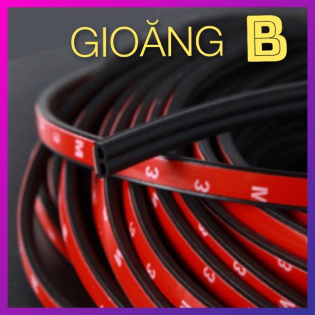 Ron cao su chống ồn chữ B đang năng kích thước 11mmx7mm sẵn keo 3M bóc dính độ đàn hồi cao