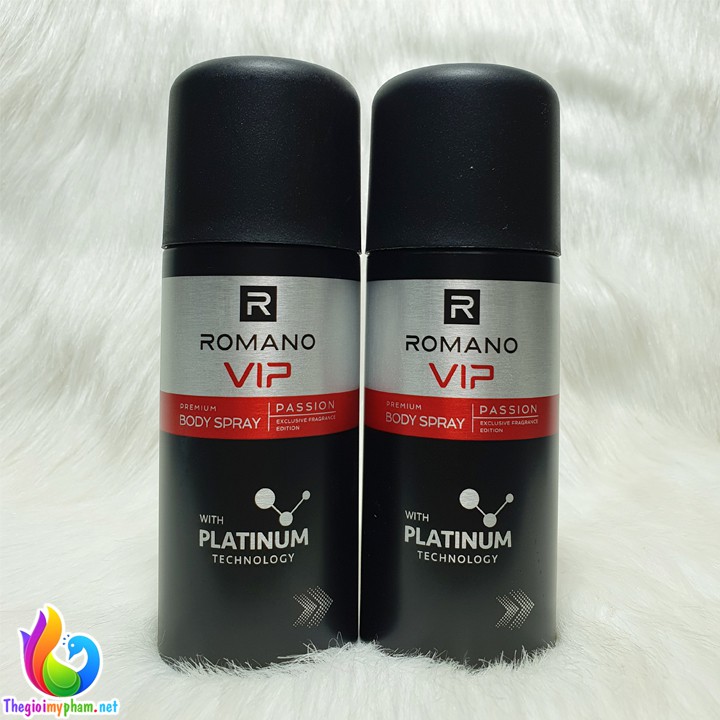 Xịt Khử Mùi Romano Vip Passion 150ml - Mẫu Mới 2020