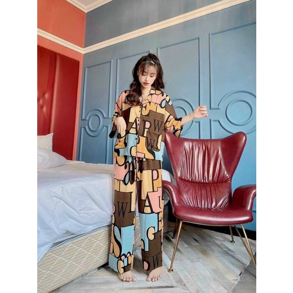 bộ pijama nữ lá bài nhiều mẫu siêu hót, pijama chuẩn hotgirl | BigBuy360 - bigbuy360.vn