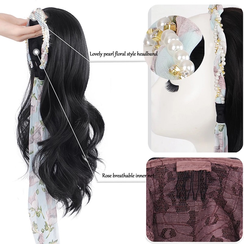 WIGSIN Tóc Giả Kiểu Chữ U Dài 50cm Thời Trang Bắt Mắt Cho Nữ