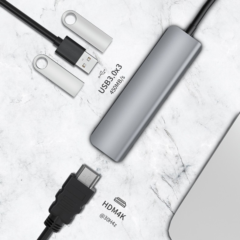 Bộ Chuyển Đổi 4 Trong 1 Type-C Sang Hdmi Usb3.0 4k Usb-C | BigBuy360 - bigbuy360.vn