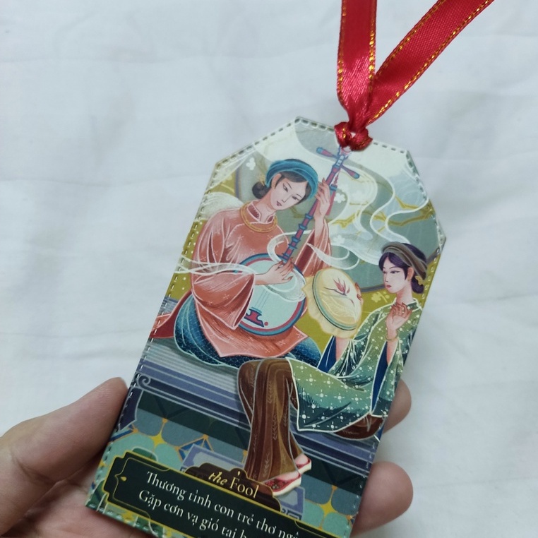 Bookmark Đánh dấu trang Tarot Kiều quà tặng xinh xắn nhỏ gọn ý nghĩa ngẫu nhiên 2 câu thơ Truyện Kiều 1.5k/tấm