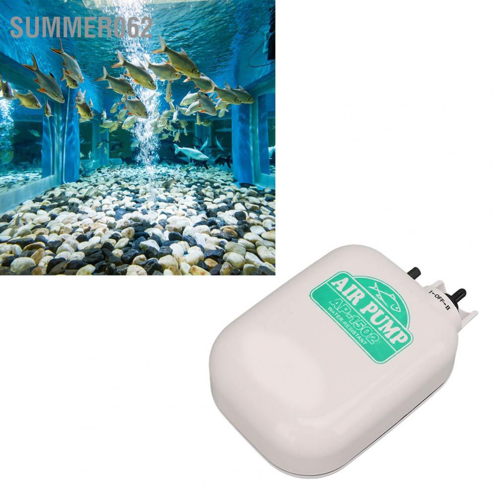 Summer062 Aquarium Air Pump with Stone Tube Quiet Battery Powered Portable Small Size Fish Tank Aerator for Outdoor Fishing