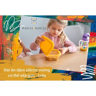 Bát ăn dặm silicon vuông Marcus & Marcus Lola