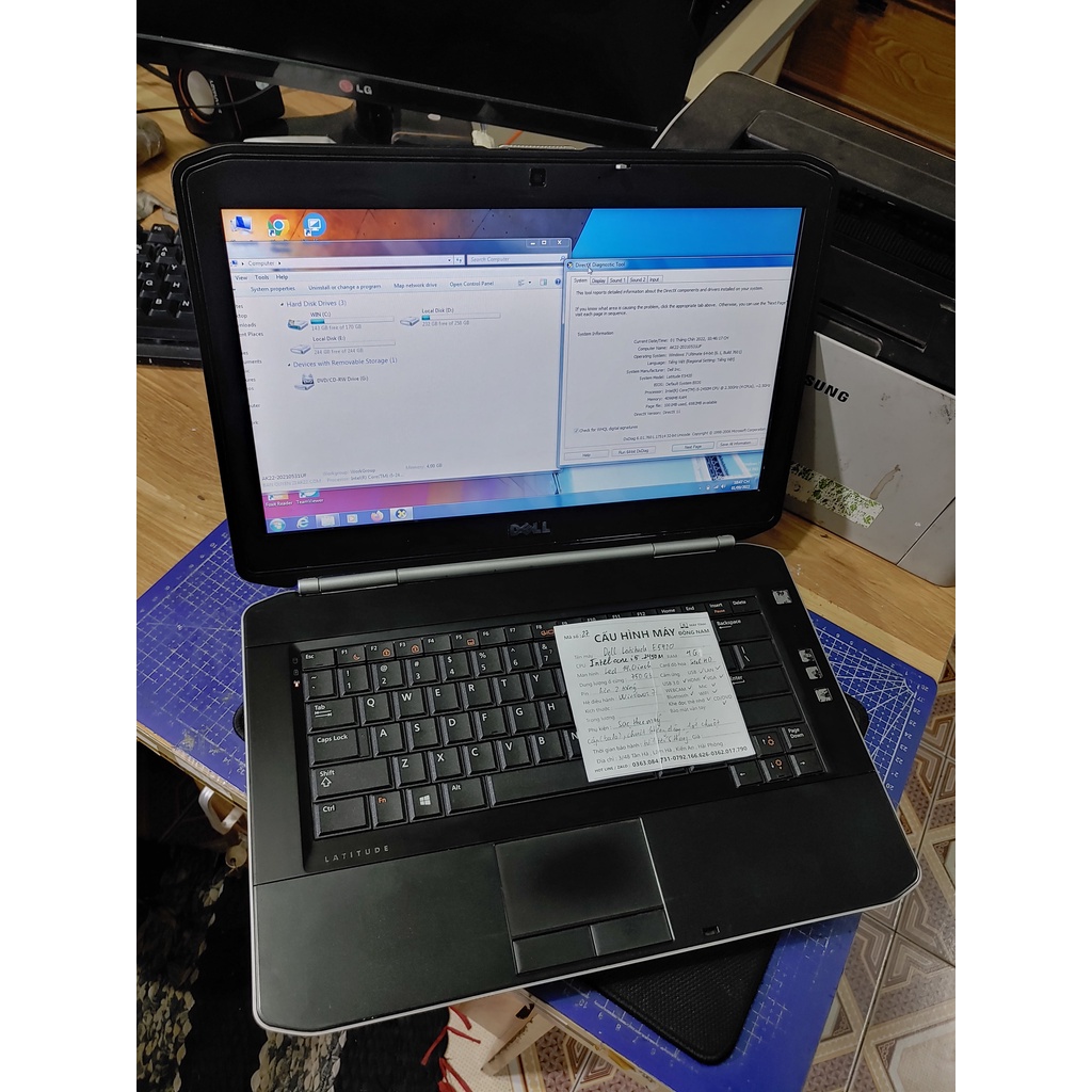 Laptop cũ dell latitude E5420 màn HD led 14 inch/core i5 gen 2/ram 4G/SSD 120G windows 10 64bit
