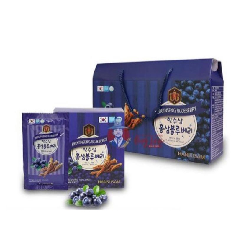 Nước Hồng Sâm Việt Quốc /Phúc Bồn Tử HANSUSAM Hộp 20 gói x 70ml