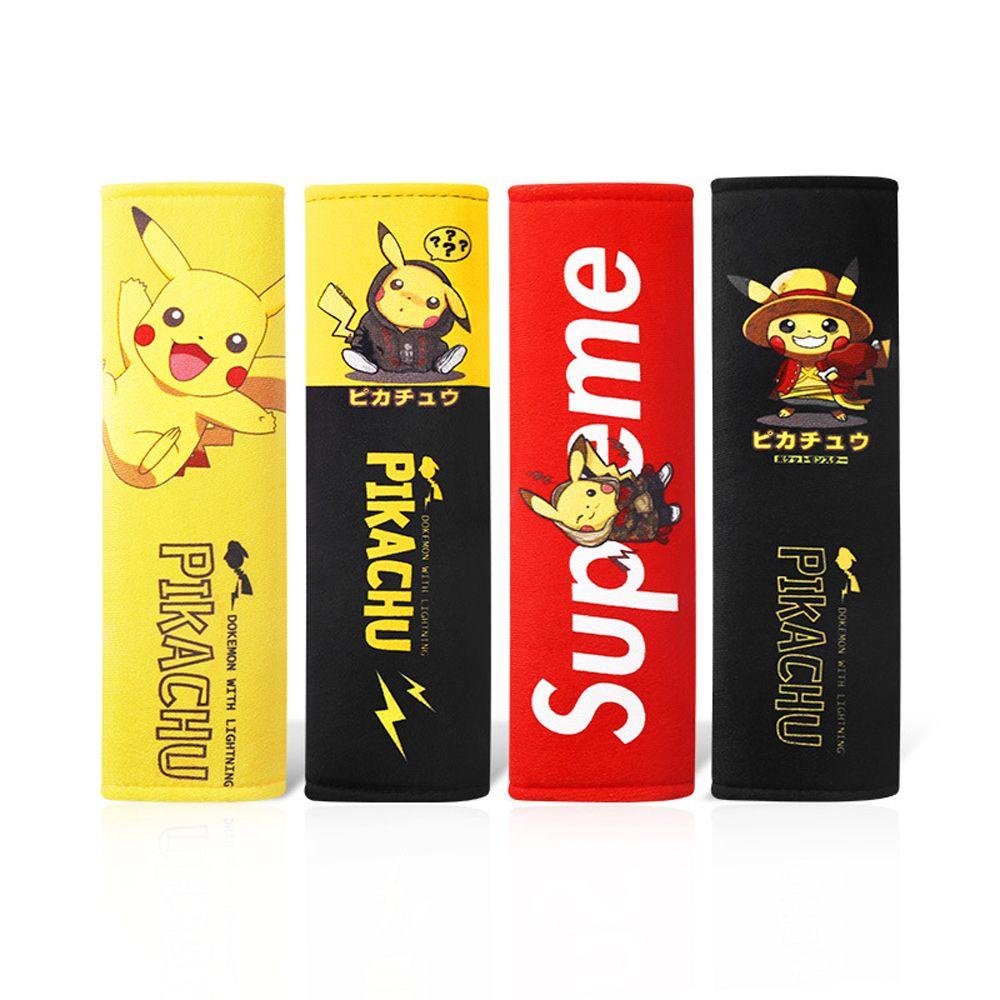 1 Vỏ Bọc Dây Đai An Toàn Hình Pikachu Trang Trí Cho Xe Hơi