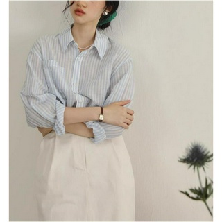 74152 Áo Sơ Mi Sọc Xanh Pháp
