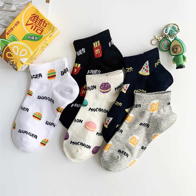 Tất cổ ngắn nam nữ vớ fast food cố thấp thời trang hàn quốc đẹp giá rẻ cotton kháng khuẩn MRSOCKS VN010