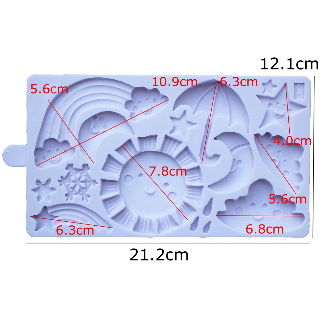 Khuôn Silicone Làm Bánh Tạo Hình Thời Tiết Độc Đáo