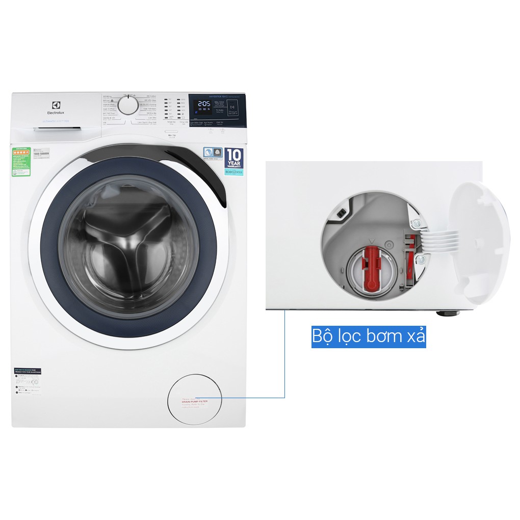 Máy giặt Electrolux Inverter 10kg EWF1024BDWA_Hàng chính hãng