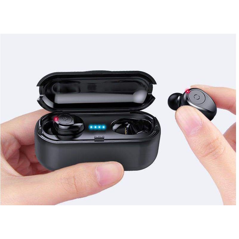 Tai nghe Bluetooth 5.0 F9, tai nghe không dây, chống nước, chống ồn CVC8.0 - Đen
