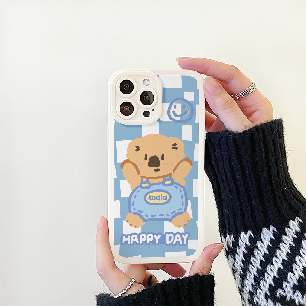 Ốp lưng iphone Gấu Koala cạnh vuông 6/6plus/6s/6splus/7/7plus/8/8plus/x/xs/11/12/13/14/pro/max/promax/plus/shin/case