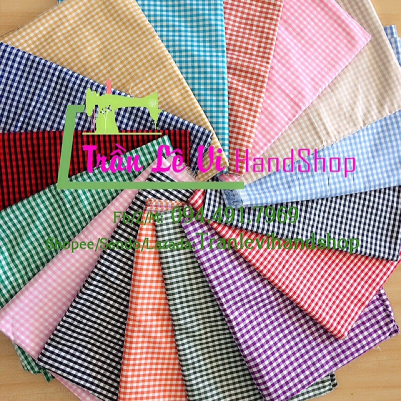 V500🌈VẢI MAY DIY, HANDMADE, OUFIT DOLL, QUILTING, SCRUNCHIES