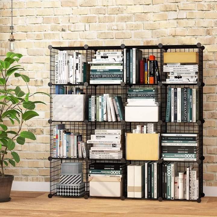 [ TẶNG CHỐT ] Lưới sắt, thép lắp ghép đa năng làm giá để sách, đồ gia dụng, Size 35x35cm