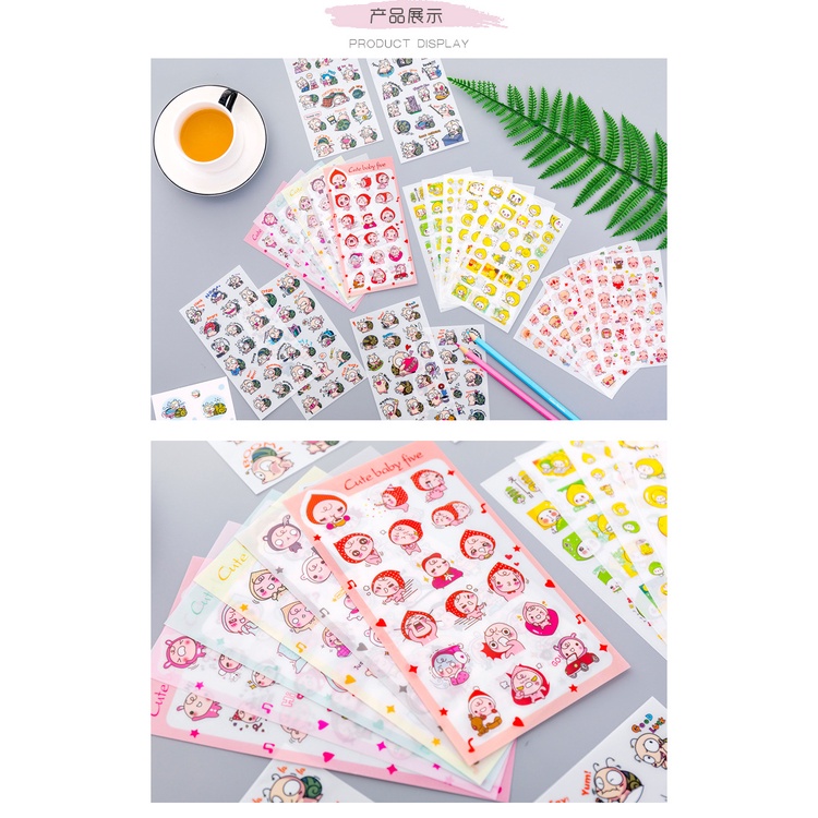 👑👑Set 6 tấm Sticker dán trang trí điện thoại sáng tạo