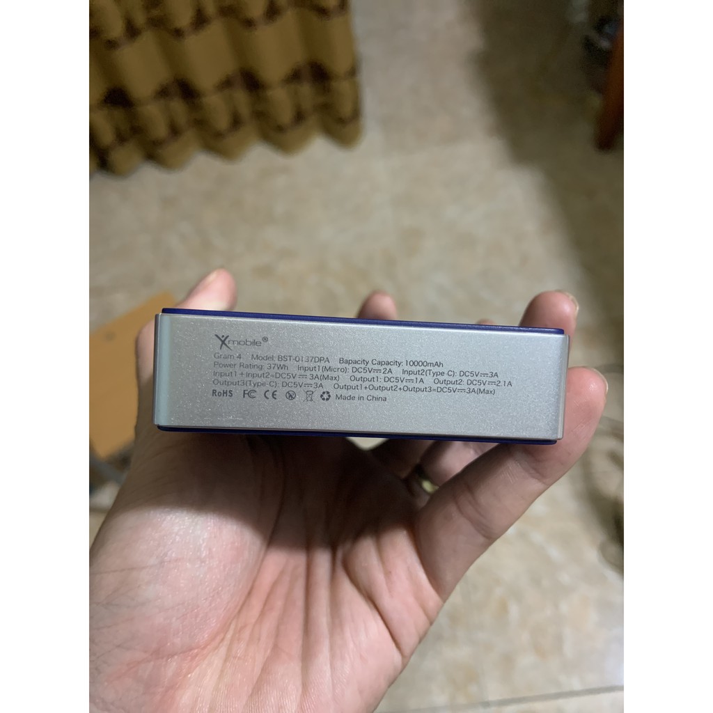 Pin sạc dự phòng 10.000 mAh Xmobile Gram 4 Xanh Navy