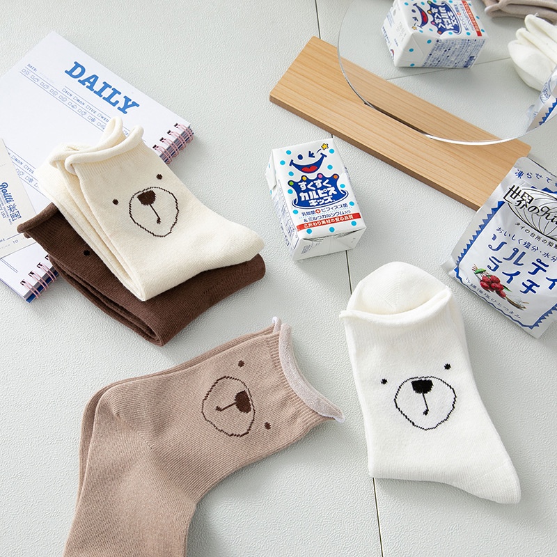 [Tiệm vớ cô Lam] Tất vớ nam nữ cổ cao mặt gấu cute