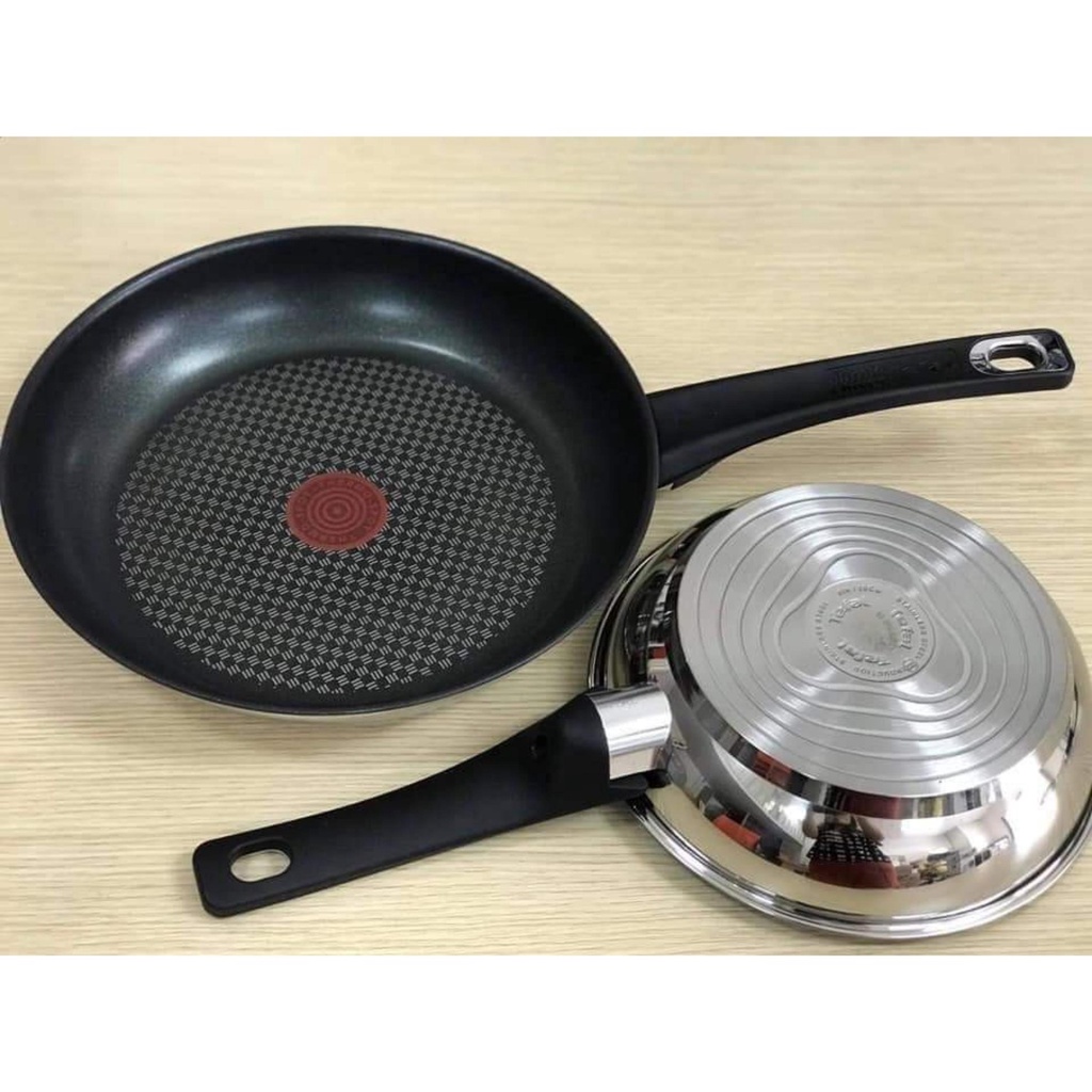 Set 2 chảo Tefal Jamie Oliver Titanium 20-26 cm 7 lớp siêu chống dính [nhập Đức chính hãng]