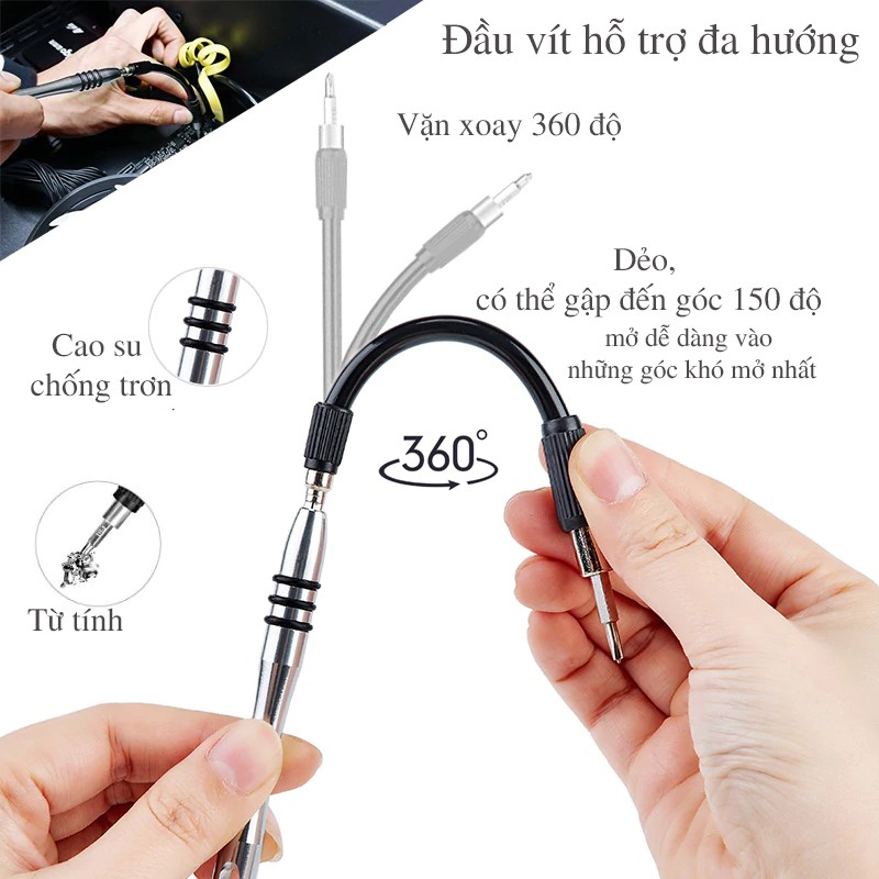 Bộ tua vít chuyên tháo mở điện thoại laptop V2(vàng) cao cấp 115 chi tiết