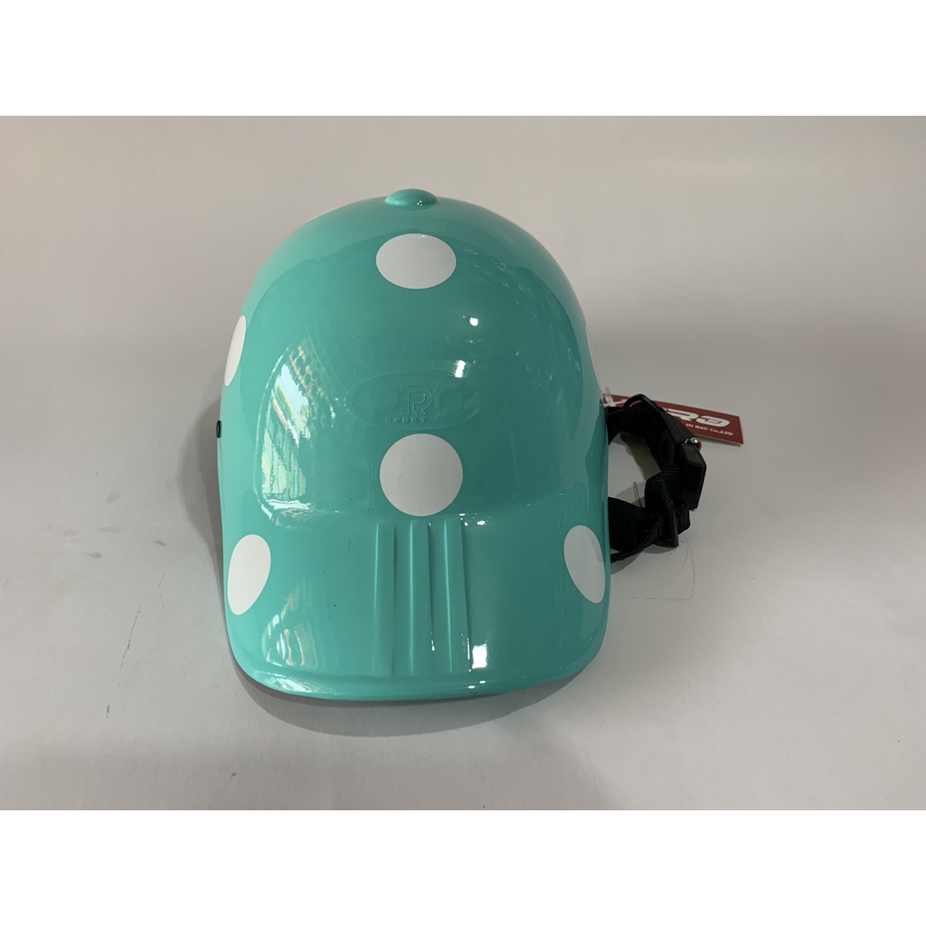 MŨ BẢO HIỂM KIỂU NÓN KẾT CHẤM BI XANH NGỌC-HÀNG CÔNG TY BH 12 THÁNG