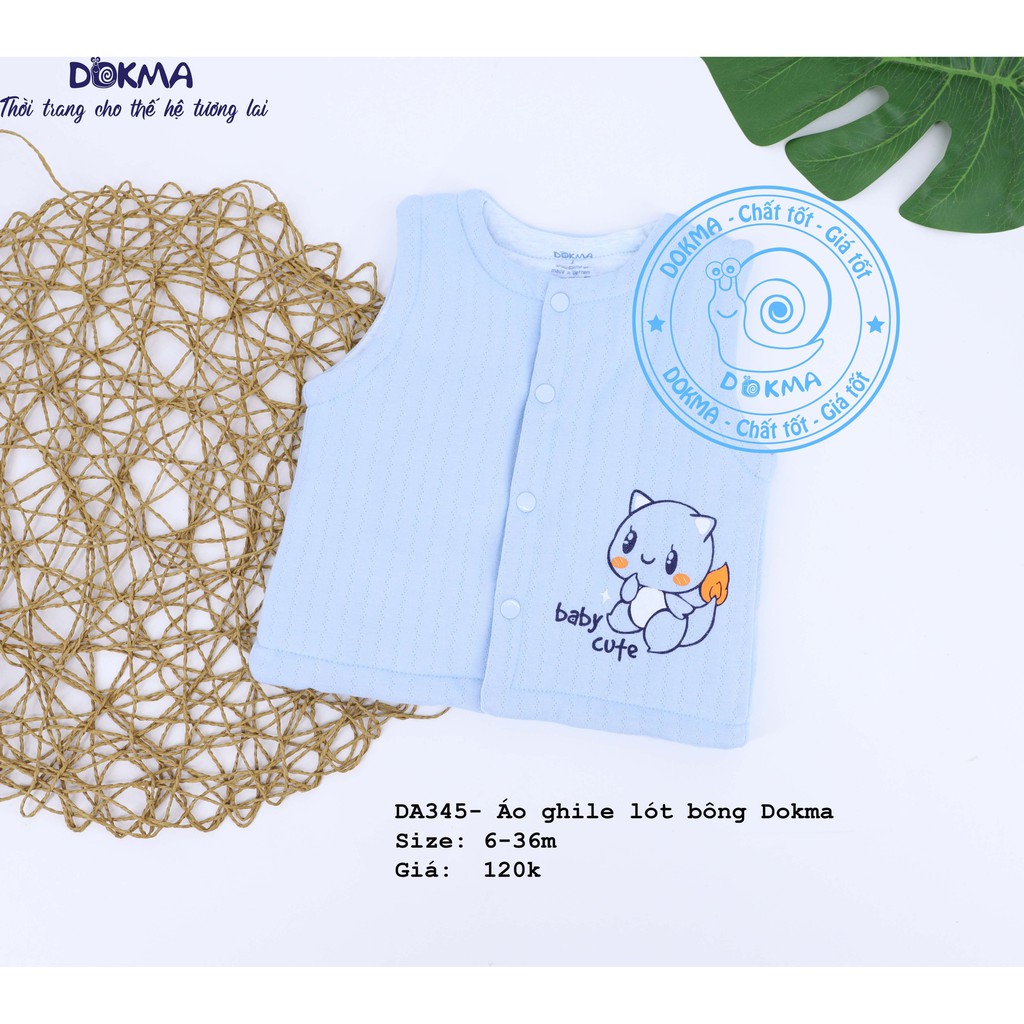 Dokma - Áo gile trần bông lót lông 9-36m DA345