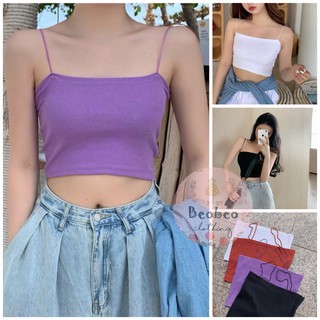 [Ảnh thật] Áo hai dây croptop 4 màu siêu xinh