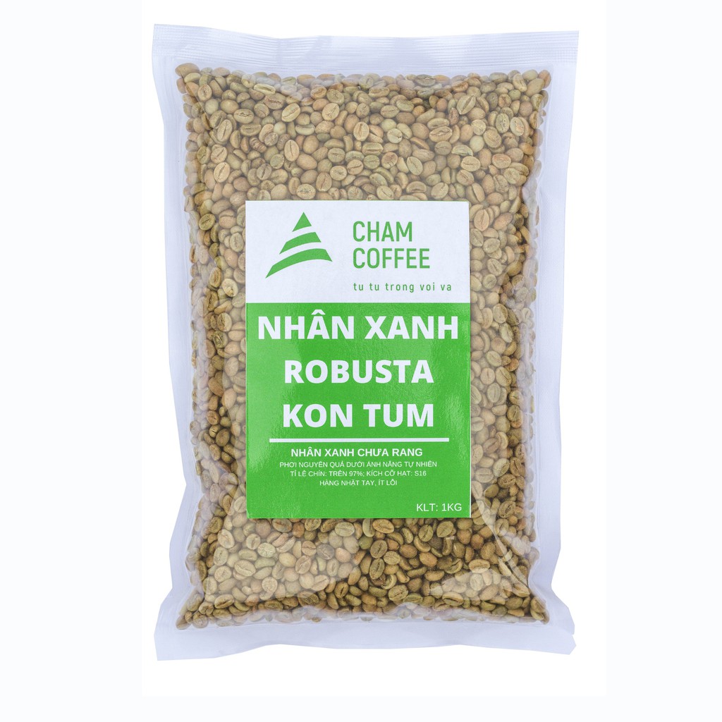 1kg cà phê nhân xanh Robusta Kon Tum S16 chưa rang