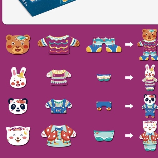 Ghép Hình Thời Trang Gia Đình Gấu Thỏ Giúp Bé Phát Triền Sự Sáng Tạo Khả Năng Tư Duy Logic