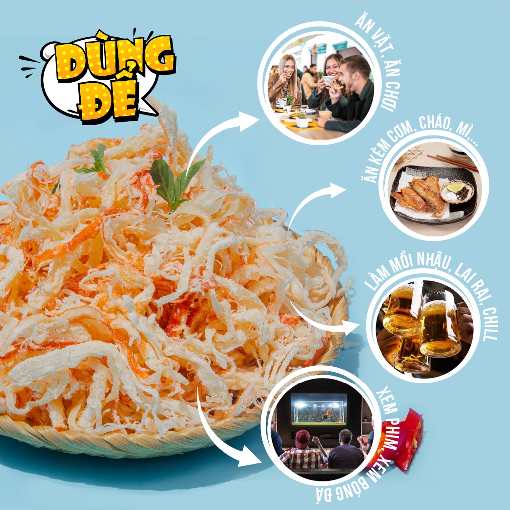 Mực hấp nước dừa xé sợi 230g đồ ăn vặt ngon giá rẻ Đệ Nhất Khô Đặc Sản Phan Thiết AV01