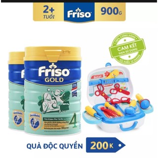 Combo 2 hộp sữa Friso gold 4 850g mẫu mới tặng kèm bộ kĩ sư hoặc bác sĩ