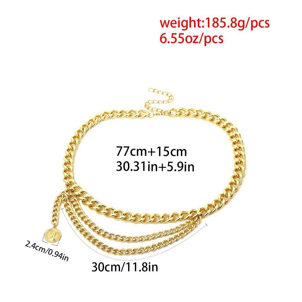 Thắt Lưng Dạng Xích WMES15H Có Thể Điều Chỉnh Cho Nữ|Thắt Lưng Dây Xích Thiết Kế Rỗng Dùng Mặc Đầm Thời Trang