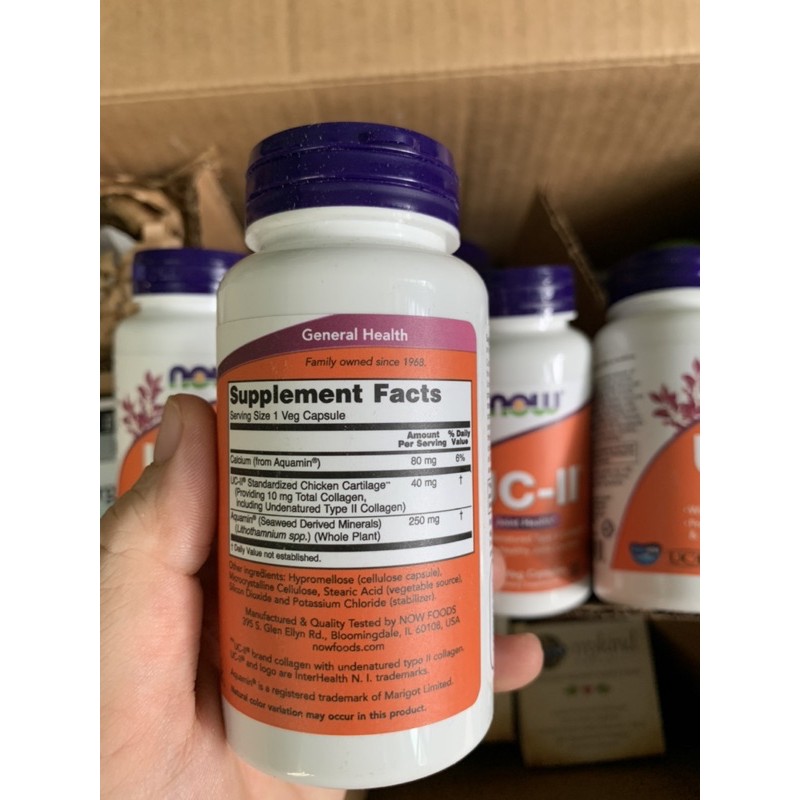 UC II Lọ 120 Viên - Collagen type 2 - TĂNG ĐỘ BỀN CHO KHỚP | Thế Giới Skin Care