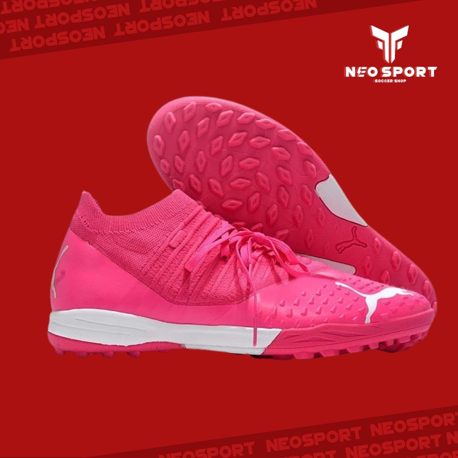 Giày Bóng Đá Cỏ Nhân Tạo Puma Future Z 3.3 Bo Thun Hồng TF