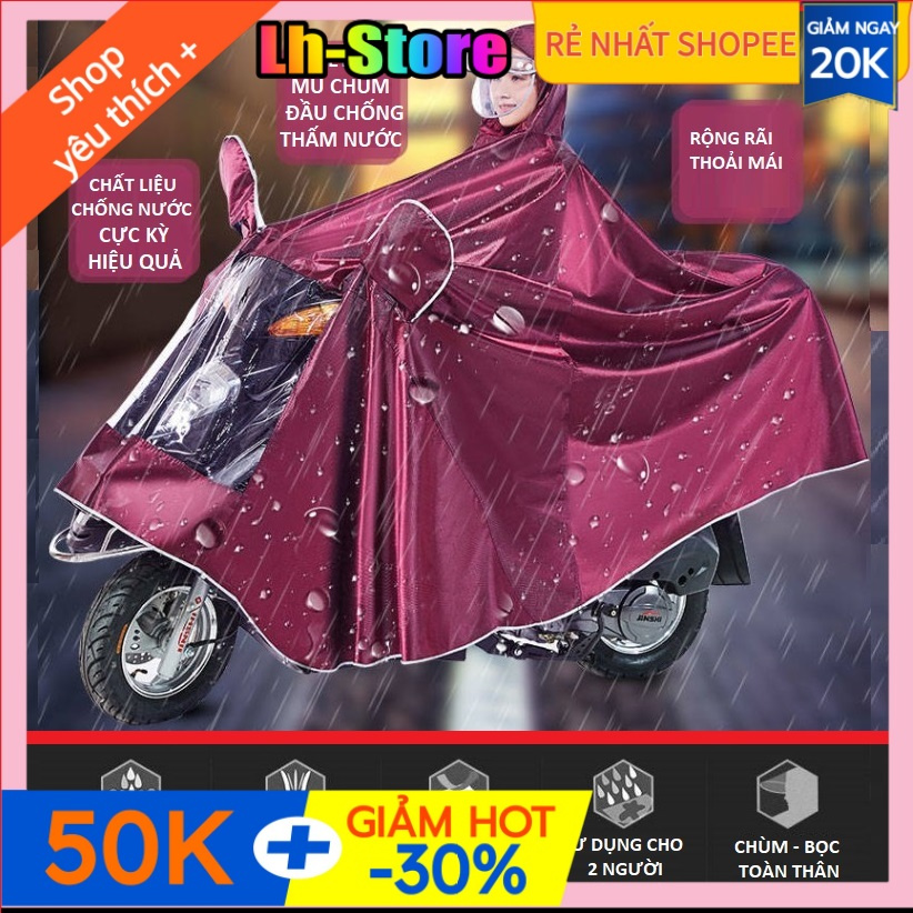 [SALE 20K] Áo mưa đi xe máy CÓ TÚI TRÙM GƯƠNG CAO CẤP -LhStore