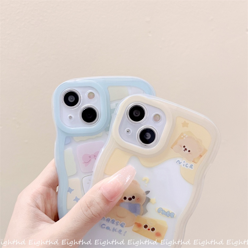 Ốp Điện Thoại Silicone Mềm Chống Sốc In Hình Gấu Phô Mai Cho iPhone 13 12 11 Pro Max X XR Xs Max 6 7 8 Plus