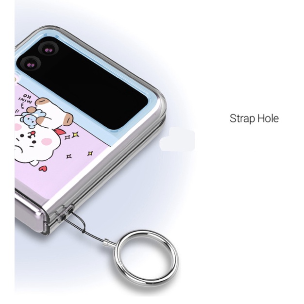 Bao da điện thoại nắp lật BT21 cho Z Flip 3 / Z Flip3 5G / Z Flip 4 / Z Flip4 5G