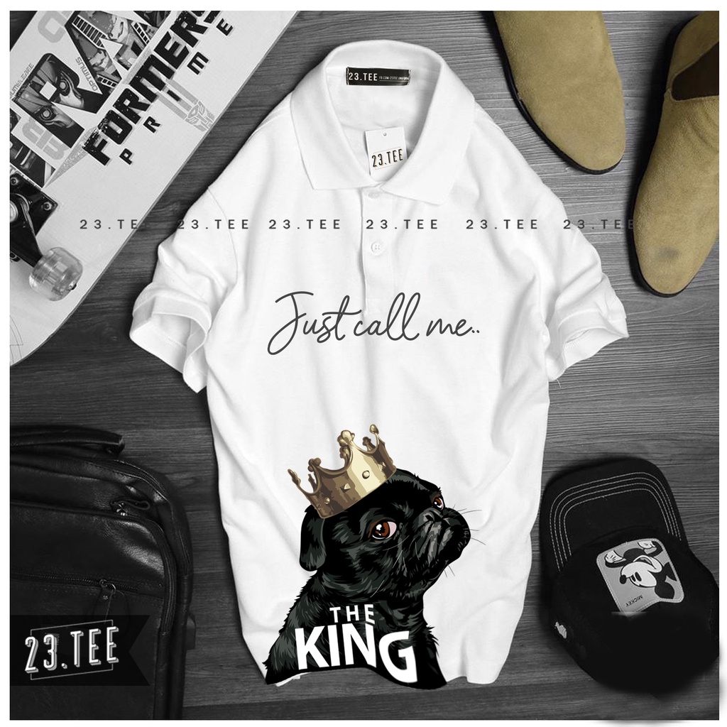 Áo polo cổ bẻ Unisex call me the king vải lacoste | BigBuy360 - bigbuy360.vn