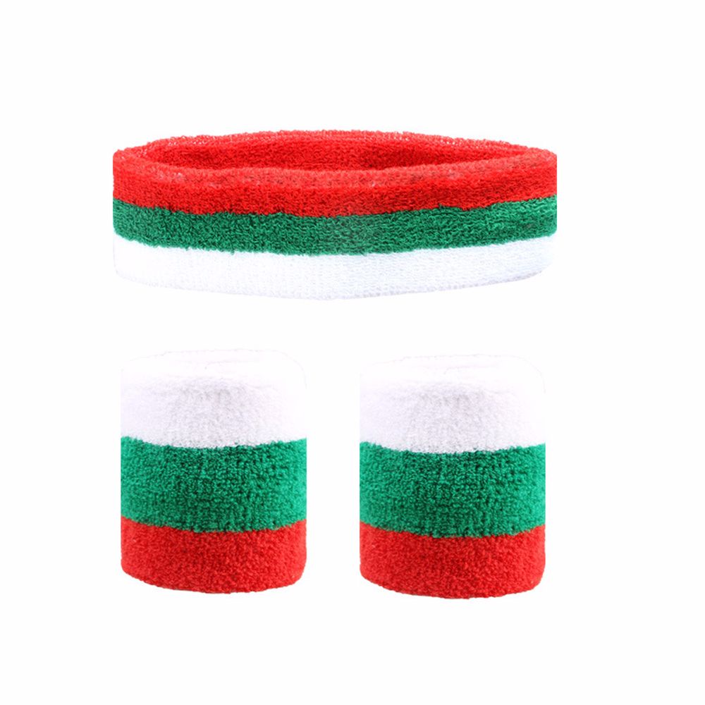 1 Bộ Băng Đô + Khăn Quấn Cổ Tay + Băng Đeo Cổ Tay Thấm Hút Mồ Hôi Hỗ Trợ Tập Thể Thao / Bóng Rổ / Tennis Cho Nam Và Nữ