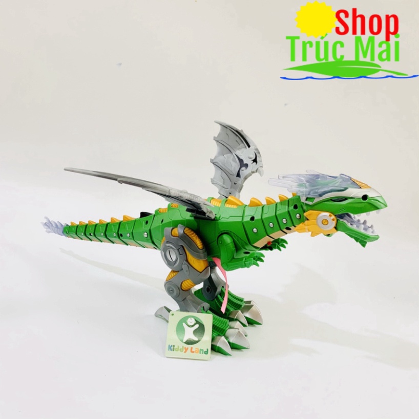 Đồ chơi khủng long thời tiền sử Robot Phun Nước Lửa Điện cho bé trai có Pin