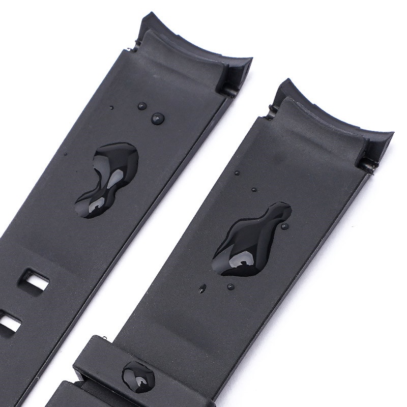 Dây Đeo Đồng Hồ Bằng Cao Su Silicone TPU Đầu Cong Khóa Inox Cho Omega 20mm