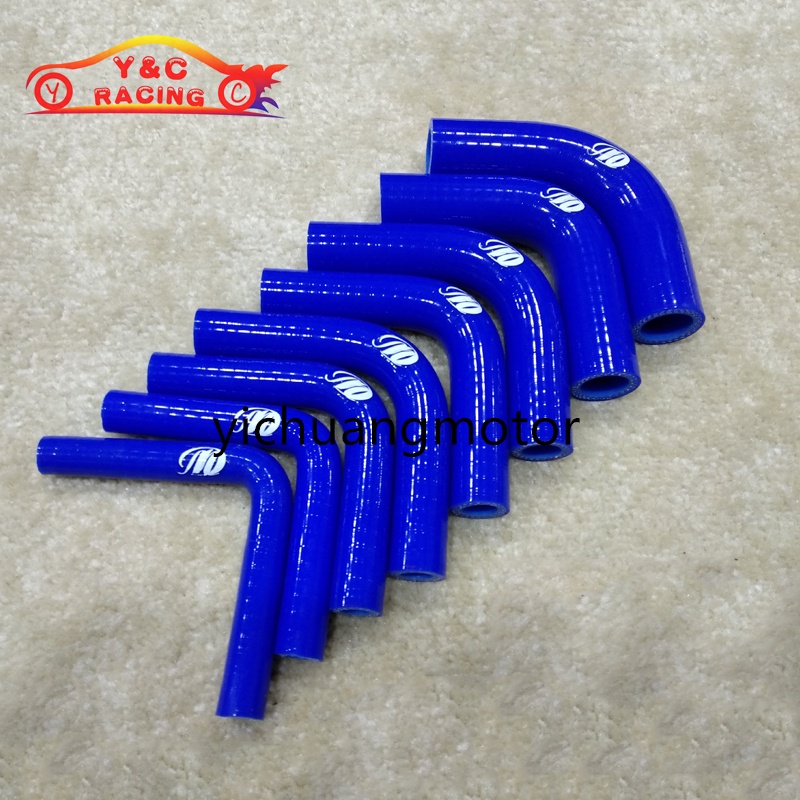 Ống silicone Nhỏ Chịu Nhiệt Cao 45 Độ / 90 Độ 6 / 8 / 10 / 12 / 14 / 16 / 20 / 22mm